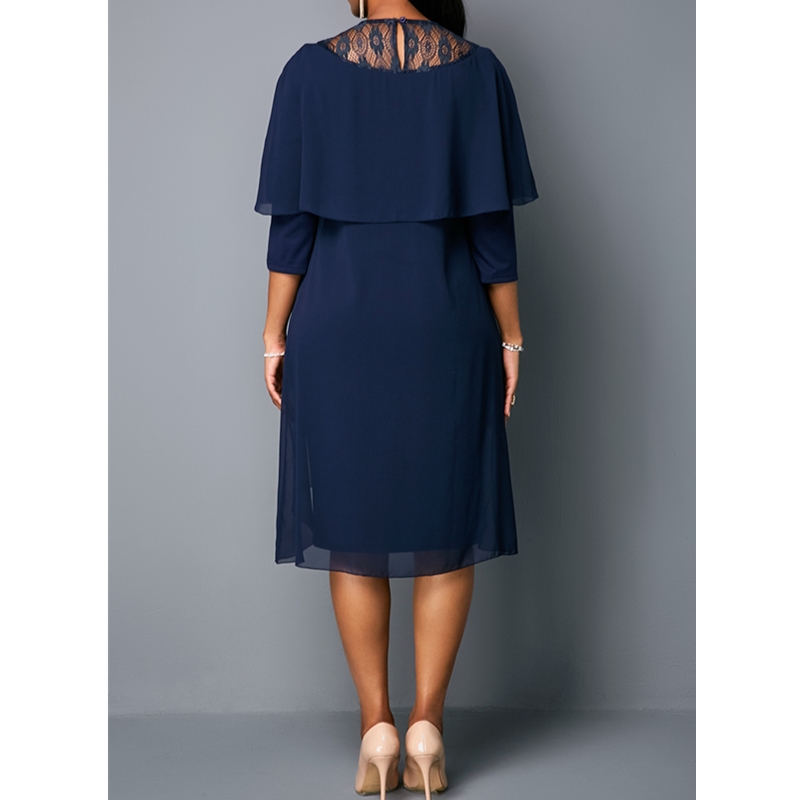 New Fashion Women&apos;s Dresses Elegant Sexy Slim Ladies Dress Seven Sleeve O-Neck Bag Hip Dress