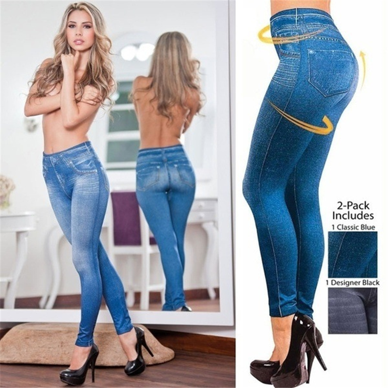 HS Women Gym Leggings Pocket Printing Leggings Casual High Waist Plus Size Fitness Pants Ninth Pants
