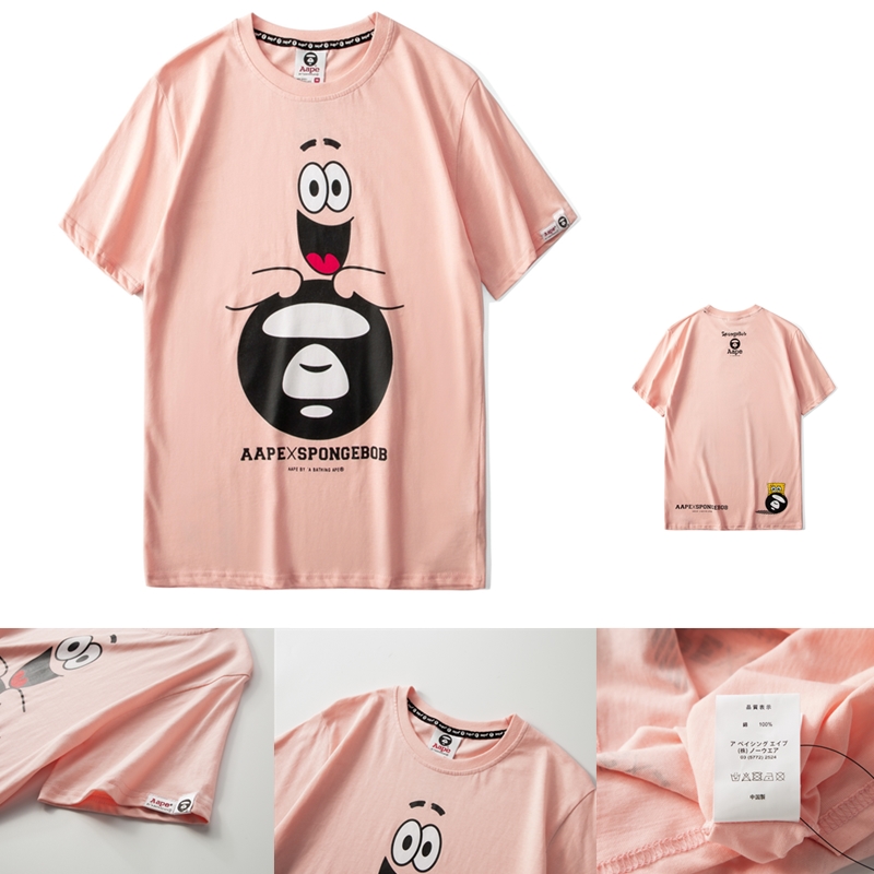 AAPE 2021 New Women Tshirts Women Tops Fashion Tshirts Cotton Tops Cartoon Print T-shirt