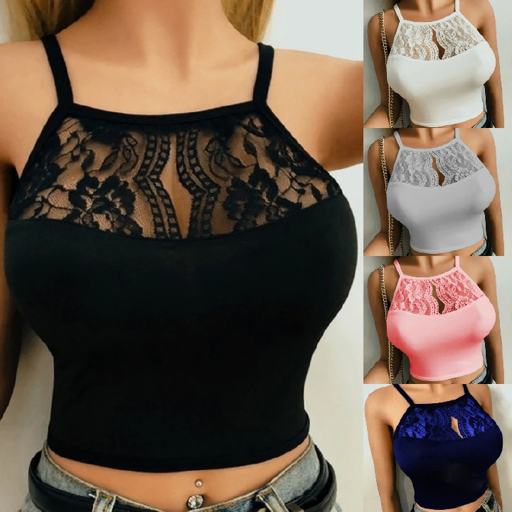 2022 New 5pcs Sets XS-5XL Plus Size Ladies Sexy Bra Top Sexy Lingerie Floral Lace Corset Bra Slim Bra Vest Short Lingerie Ins Hot ladies Crop Tops Sling Women's Vest Fashion Sexy Straped Backless Tops