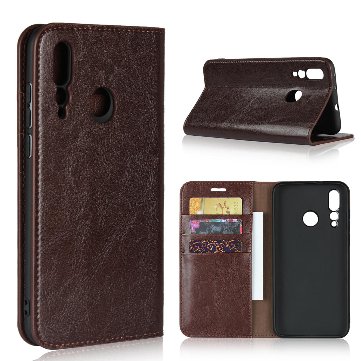Huawei Nova 4/Huawei Nova 3/ huawei Nova 3i Cover [Card Slot] Shockproof Flip Wallet Protective Case