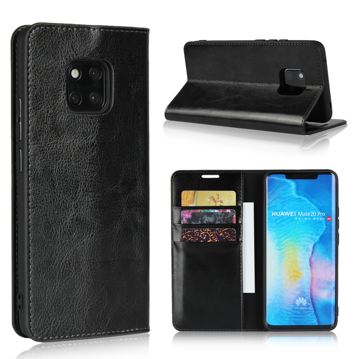 Huawei Mate 20 Pro mate 20 X Cover Shockproof [Card Slot]Protective Flip Wallet Leather Case