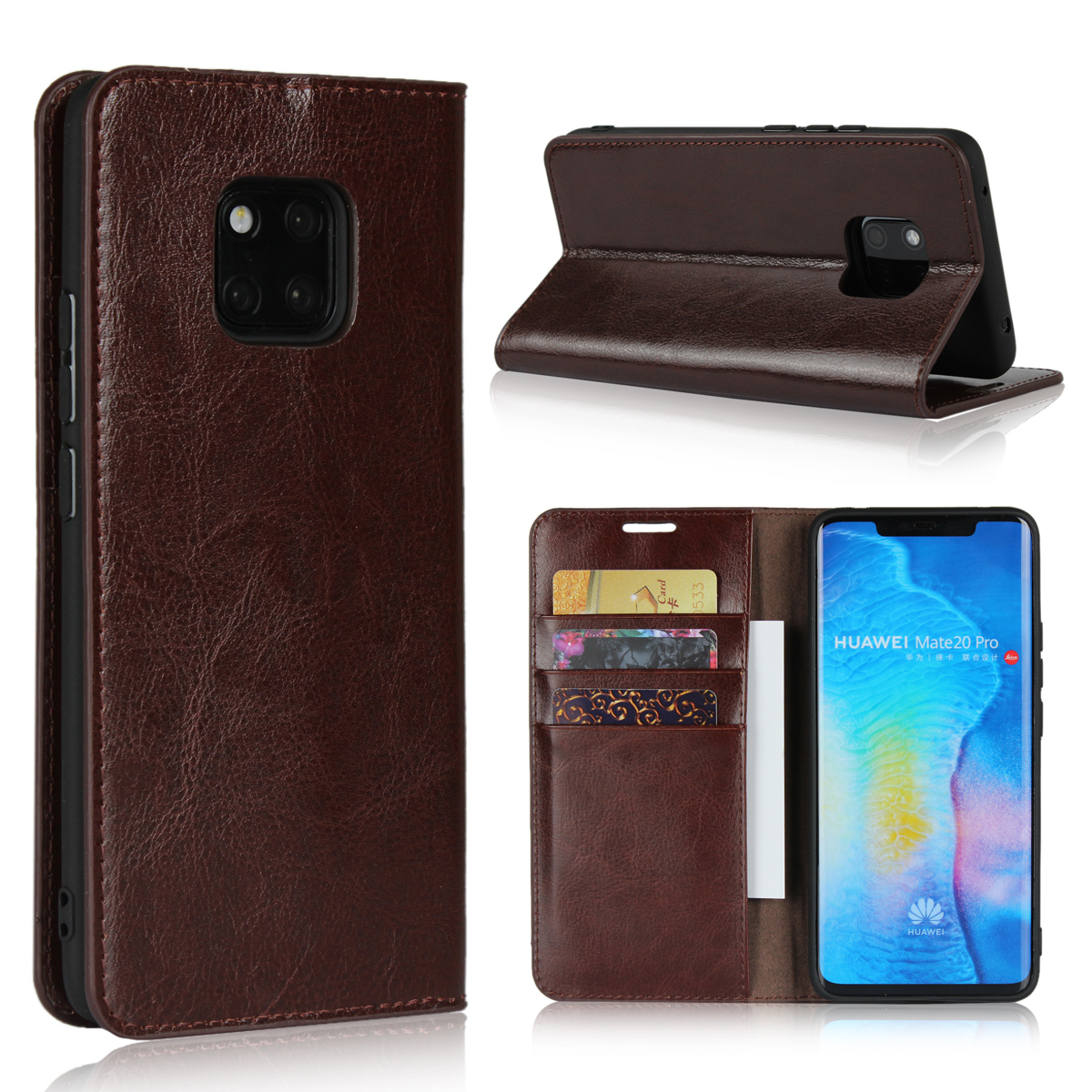 Huawei Mate 20 Pro mate 20 X Cover Shockproof [Card Slot]Protective Flip Wallet Leather Case