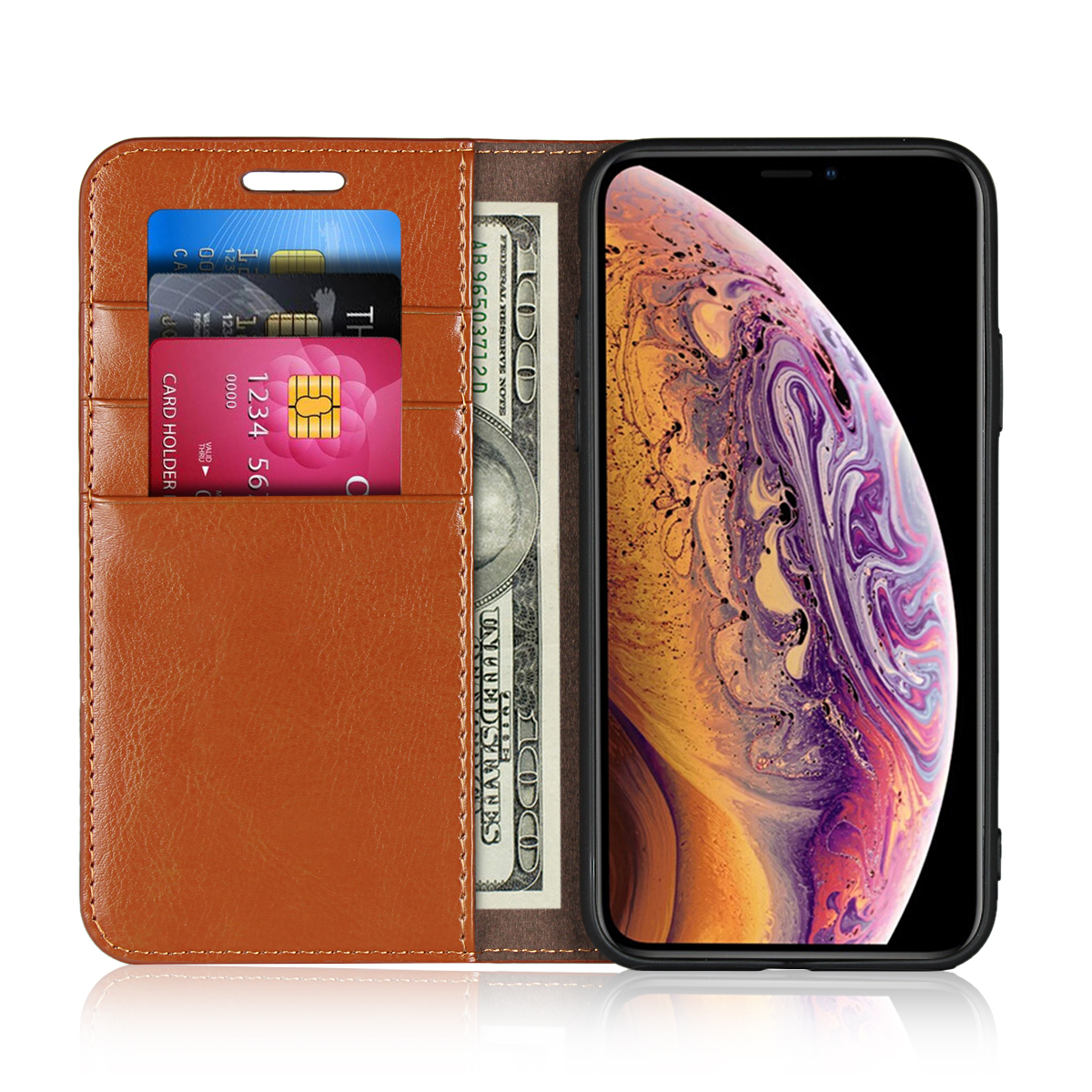 Apple iPhone17/16/15 iPhone 13/12 Shockproof Heavy Duty Protective with Folio Flip Wallet Leather Case