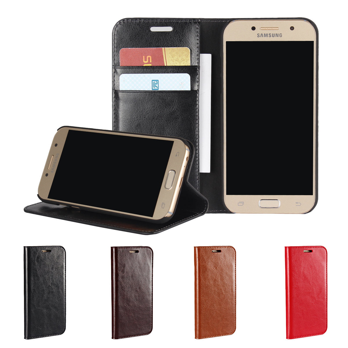 Samsung Galaxy A5 2017 A3 Galaxy Note 4 EU J3 2017 J5 2017 J7 2017 Cover Flip Wallet Protective Case