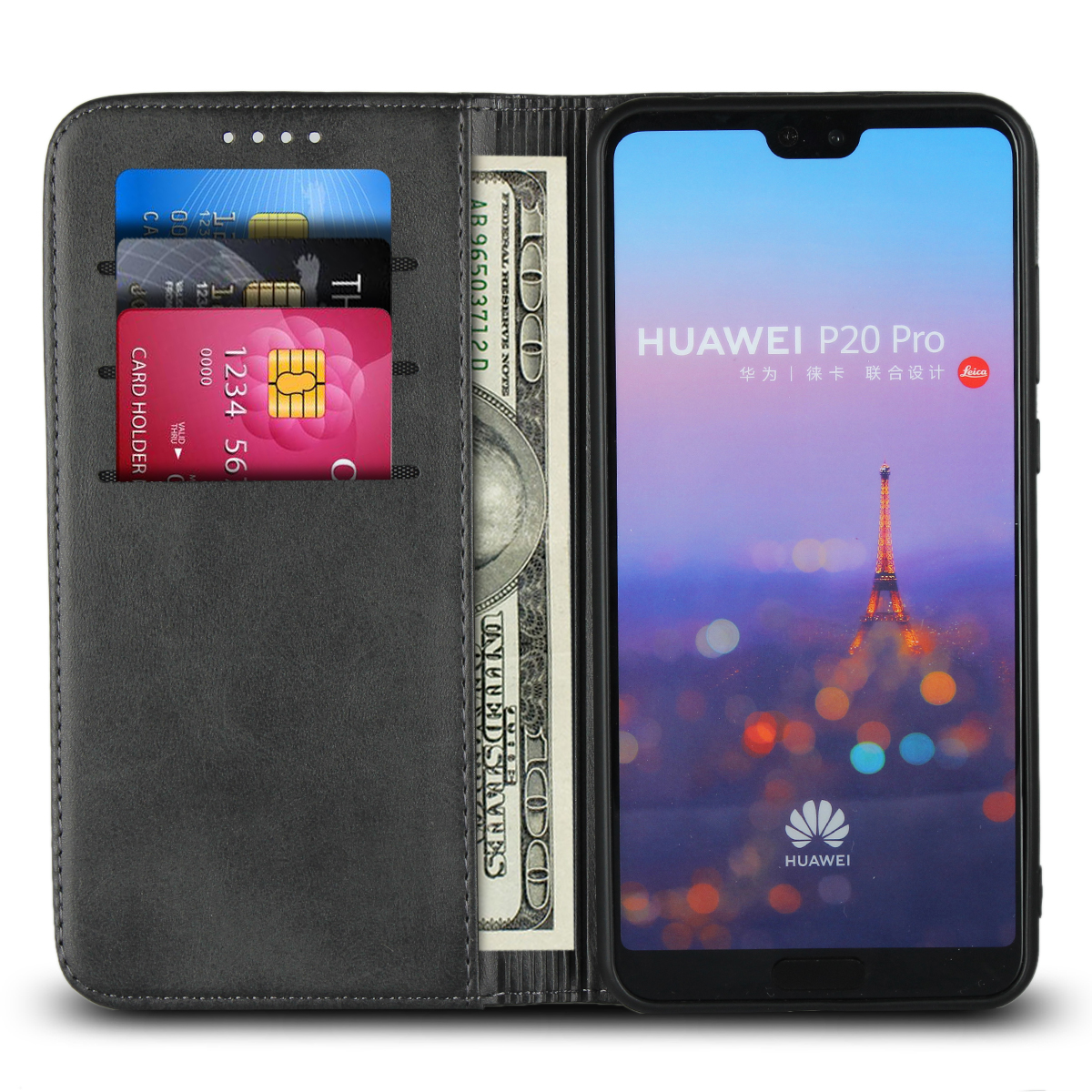 Huawei P20 Pro honor 10 Maimang 6 7 Mate 20 Pro Enjoy 7S Cover Magnetic flip wallet protective Case