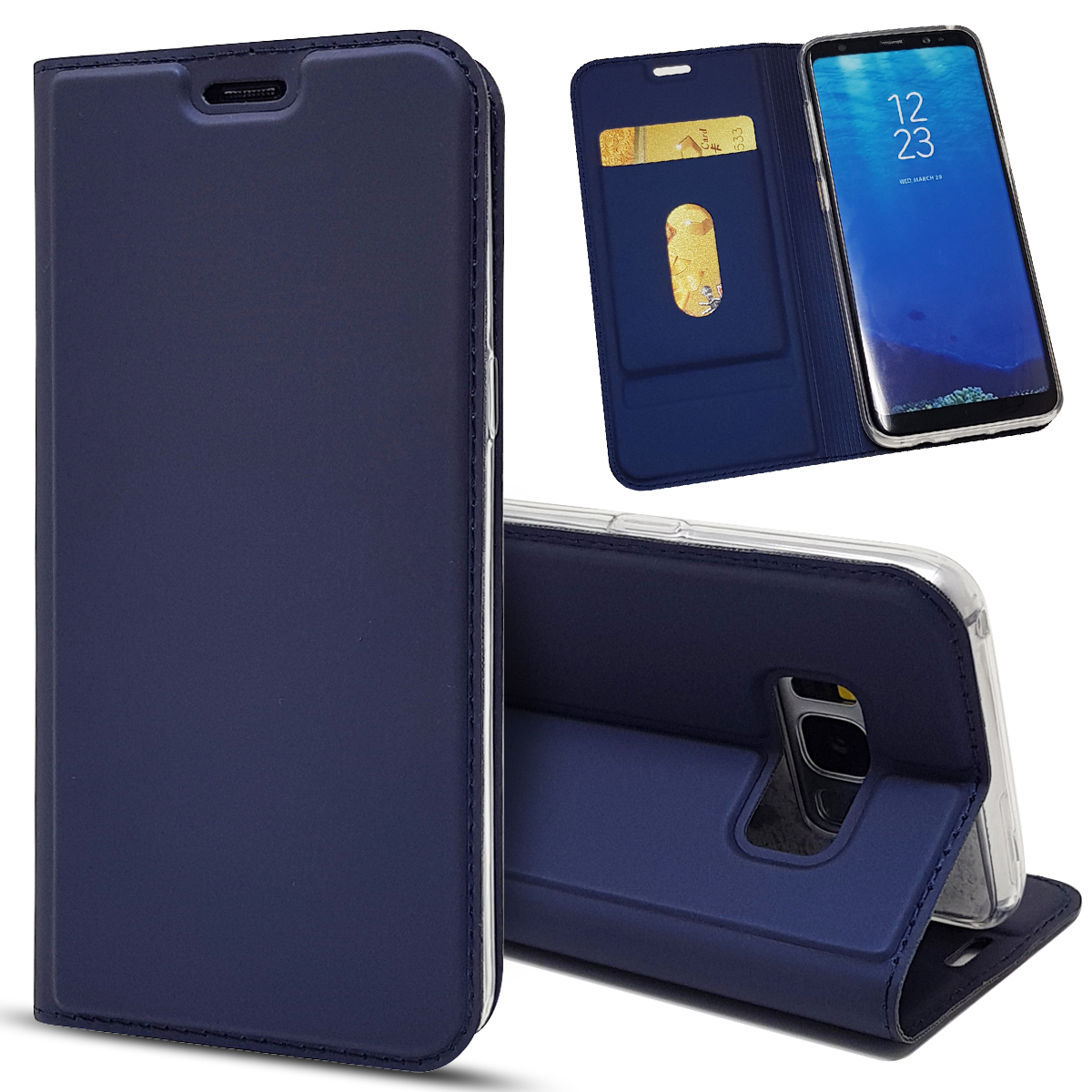 Samsung Galaxy A9 Star A3 A5 A7 2017 A6 A6+ A7 A8 2018 Cover magnetic shockproof PU protective Case