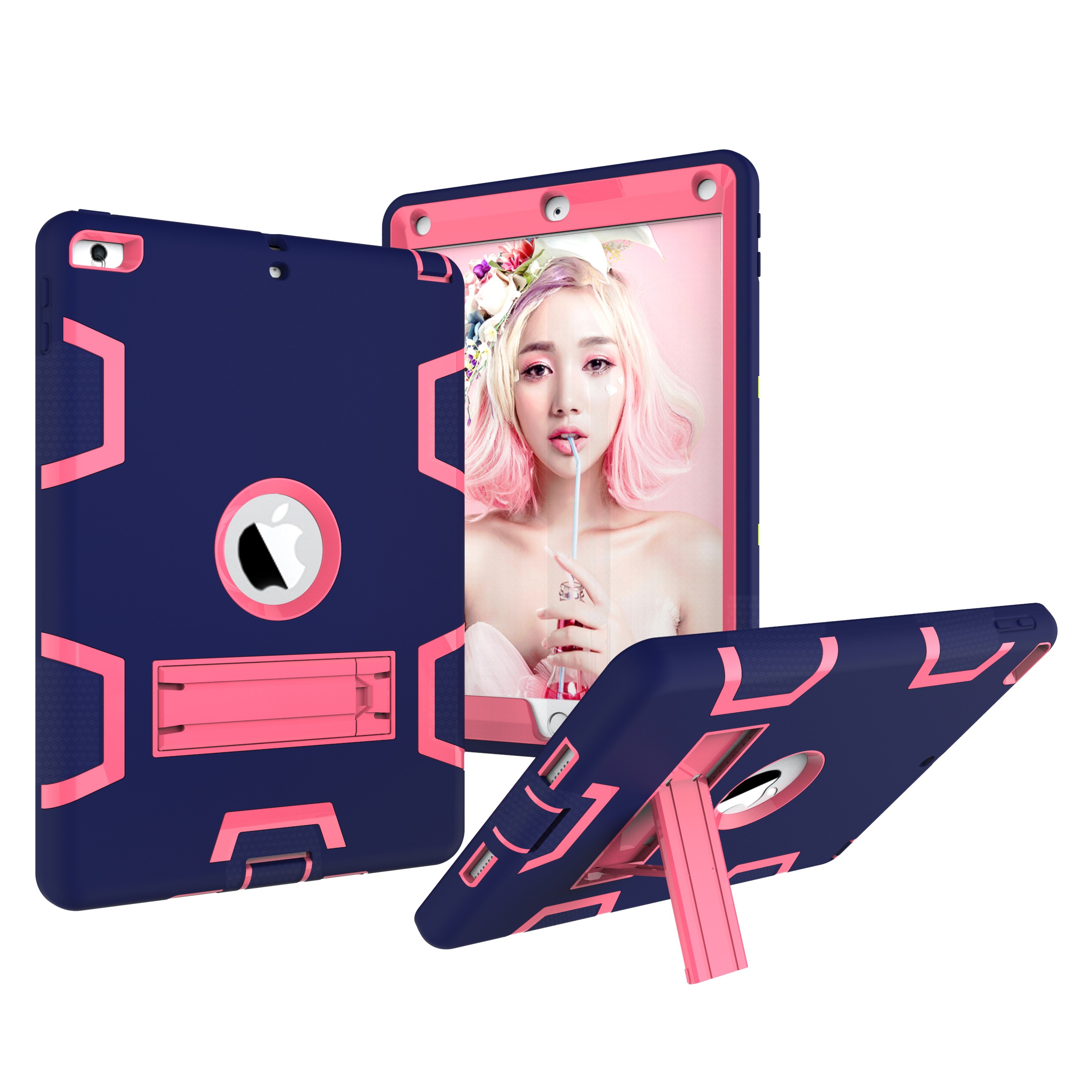 AppIe iPad pro 9.7/iPad 2 3 4/iPad mini 1 2 3 4 shockproof shatter-resistant bracket protector Cover