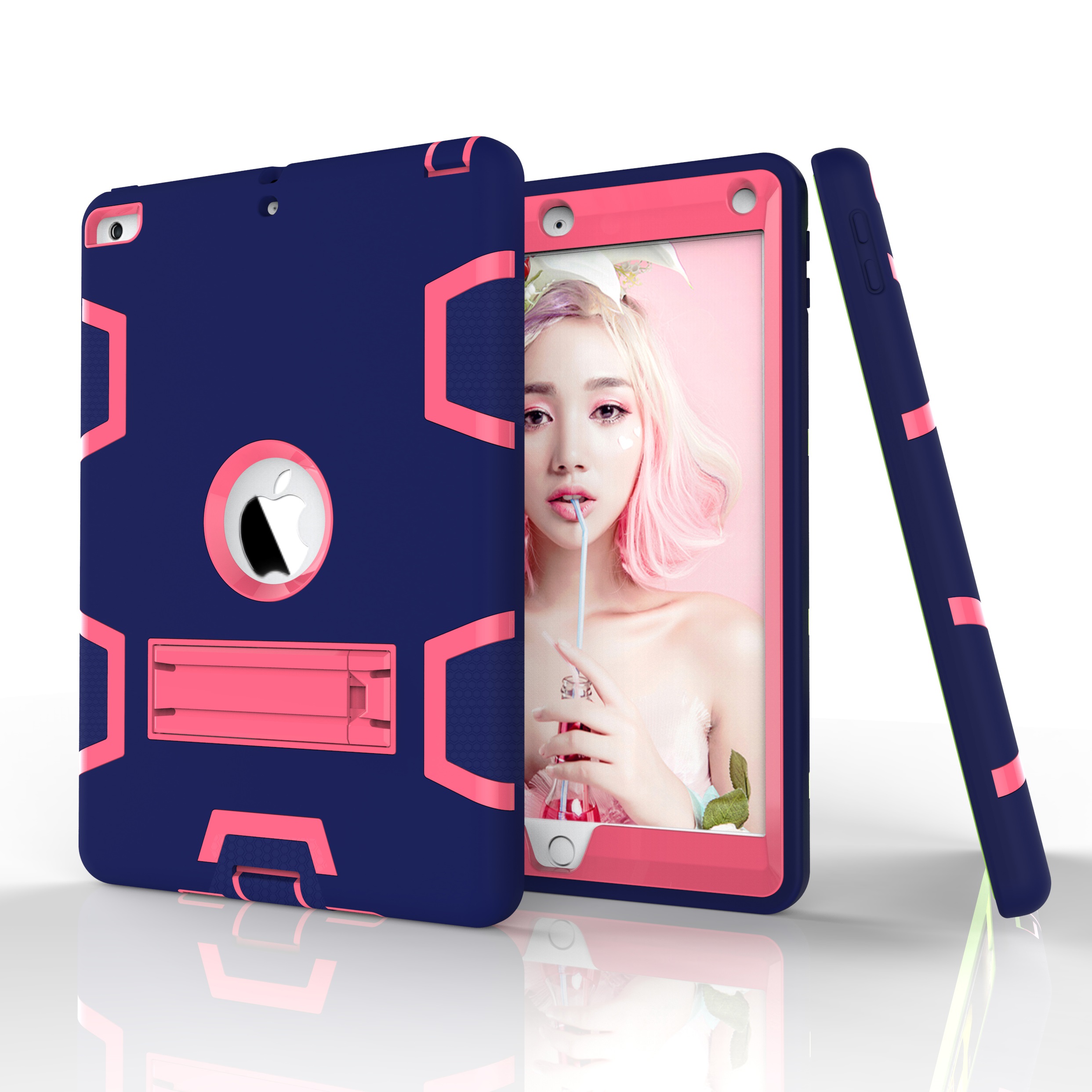 AppIe iPad pro 9.7/iPad 2 3 4/iPad mini 1 2 3 4 shockproof shatter-resistant bracket protector Cover