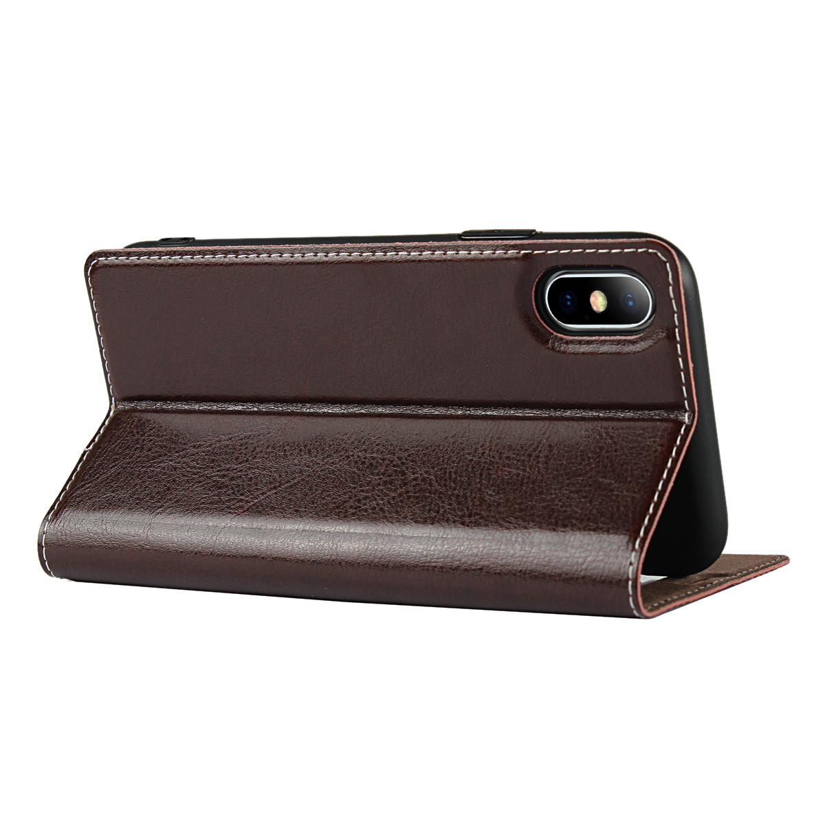 Apple iPhone X Xs max XR/iPhone 7 8  5s 5se 6s Plus Cove [Visual Window]Shockproof Flip leather Case