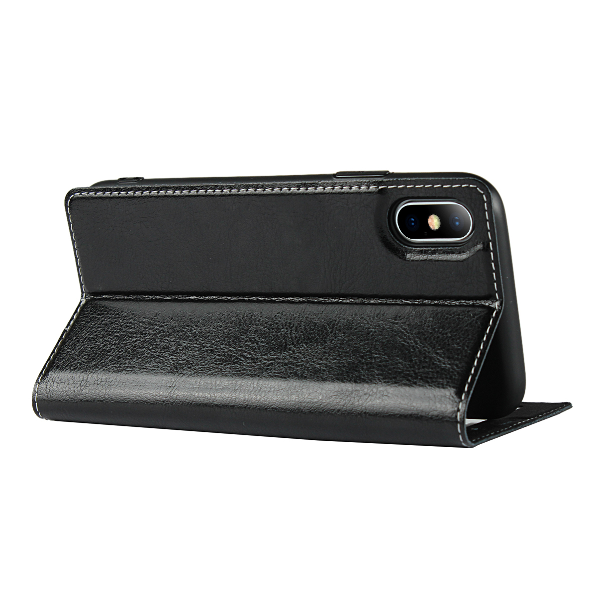 Apple iPhone X Xs max XR/iPhone 7 8  5s 5se 6s Plus Cove [Visual Window]Shockproof Flip leather Case