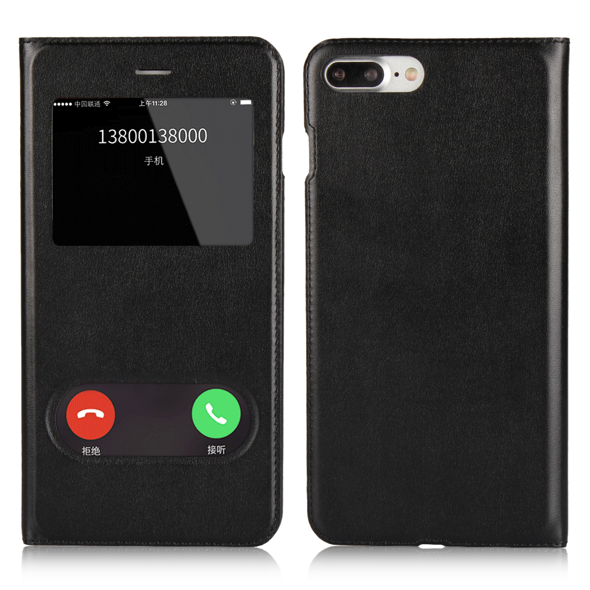 Apple iPhone 6 6s 7 8 Plus/5s/5se iPhone X Case[visual answering window]Shockproof Flip Leather Case