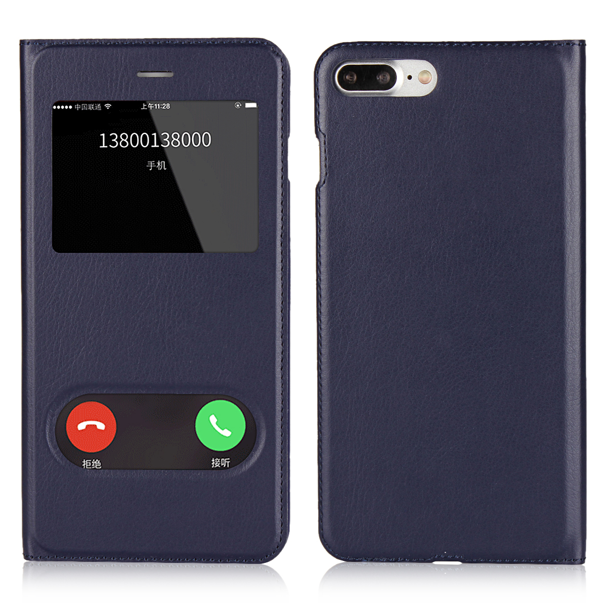Apple iPhone 6 6s 7 8 Plus/5s/5se iPhone X Case[visual answering window]Shockproof Flip Leather Case