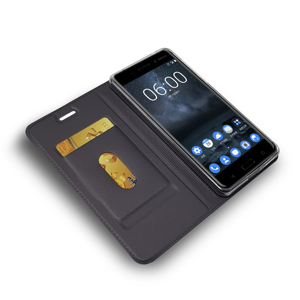 Nokia 9/ 8 /Nokia 7 plus/Nokia 6 5 3 2/Nokia X6 New magnetic shockproof PU protective leather case