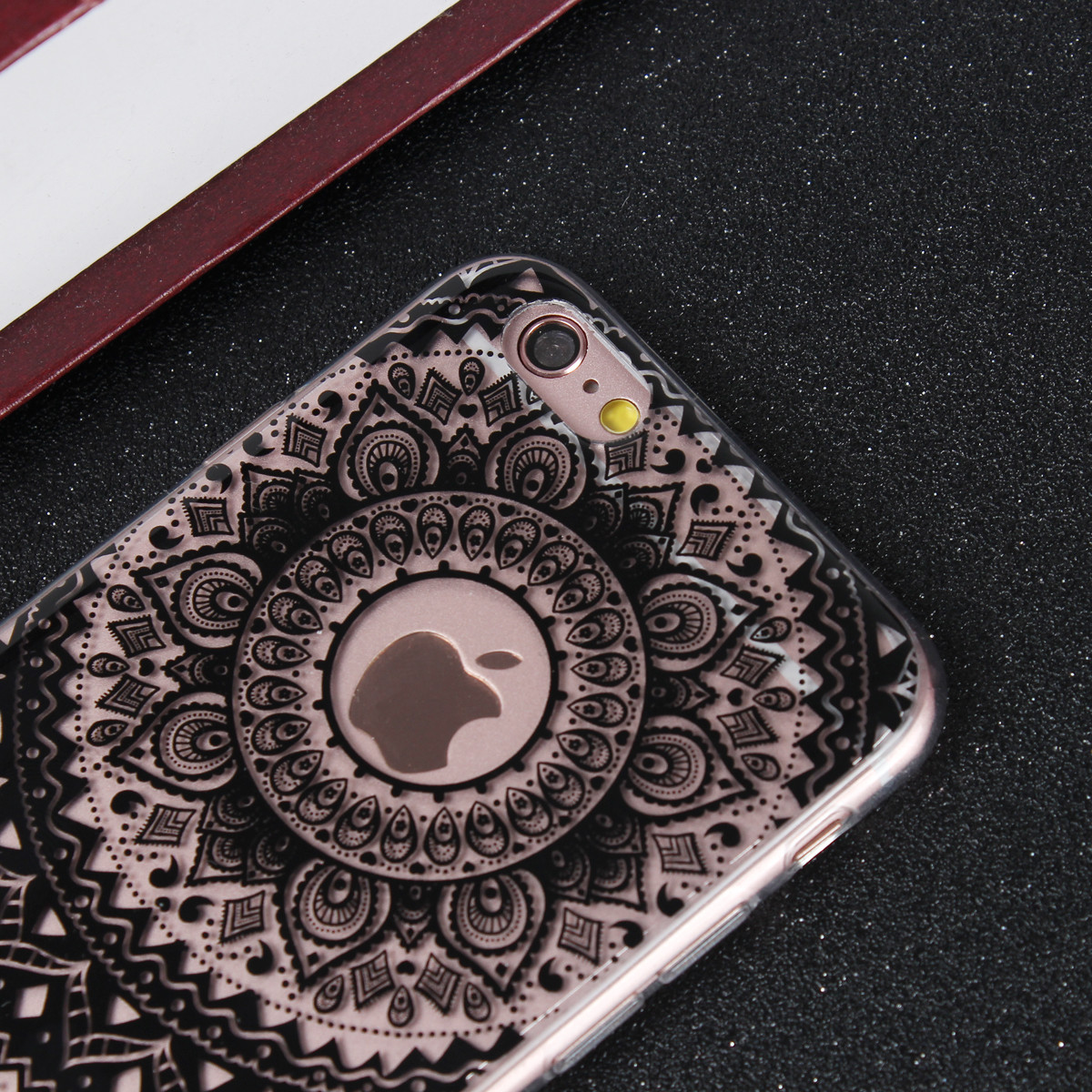 Alppe iPhone 6 6s 7 8 Plus 5s 5se Mandala pattern transparent hard PC ultra-thin shockproof cover