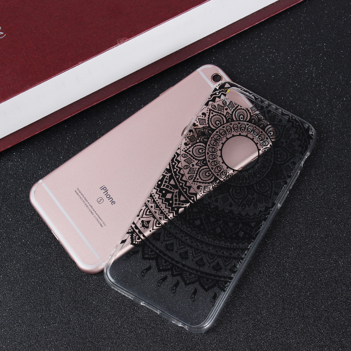 Alppe iPhone 6 6s 7 8 Plus 5s 5se Mandala pattern transparent hard PC ultra-thin shockproof cover