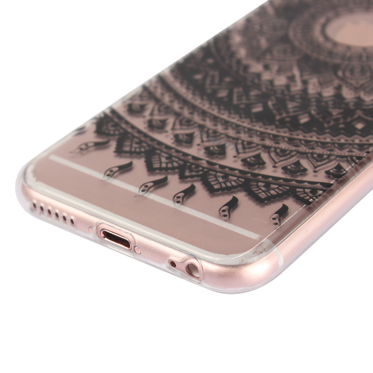 Alppe iPhone 6 6s 7 8 Plus 5s 5se Mandala pattern transparent hard PC ultra-thin shockproof cover