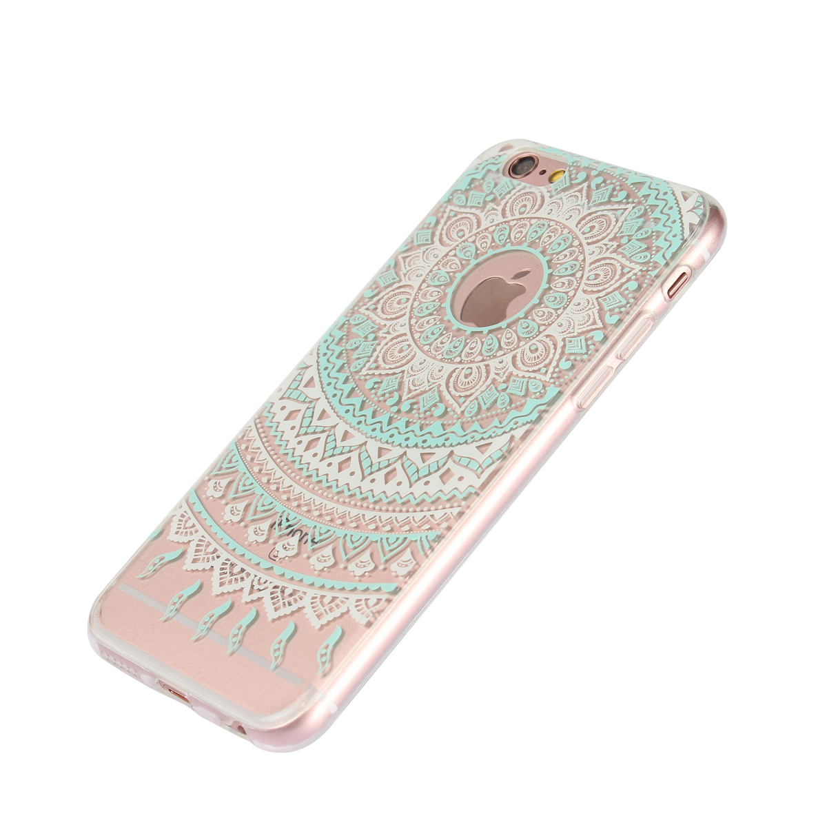 Alppe iPhone 6 6s 7 8 Plus 5s 5se Mandala pattern transparent hard PC ultra-thin shockproof cover