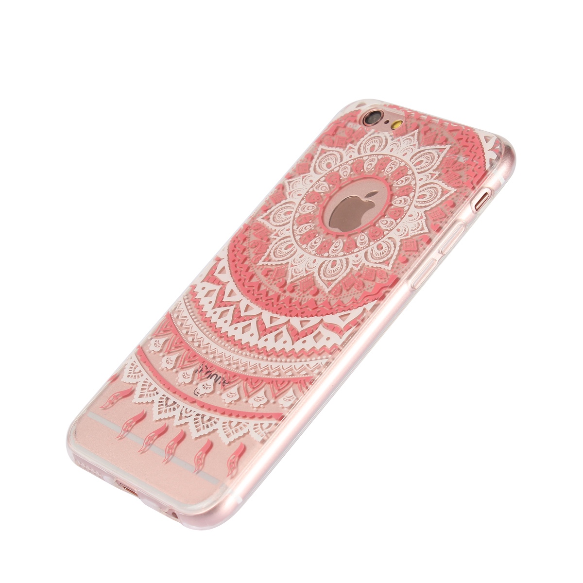 Alppe iPhone 6 6s 7 8 Plus 5s 5se Mandala pattern transparent hard PC ultra-thin shockproof cover