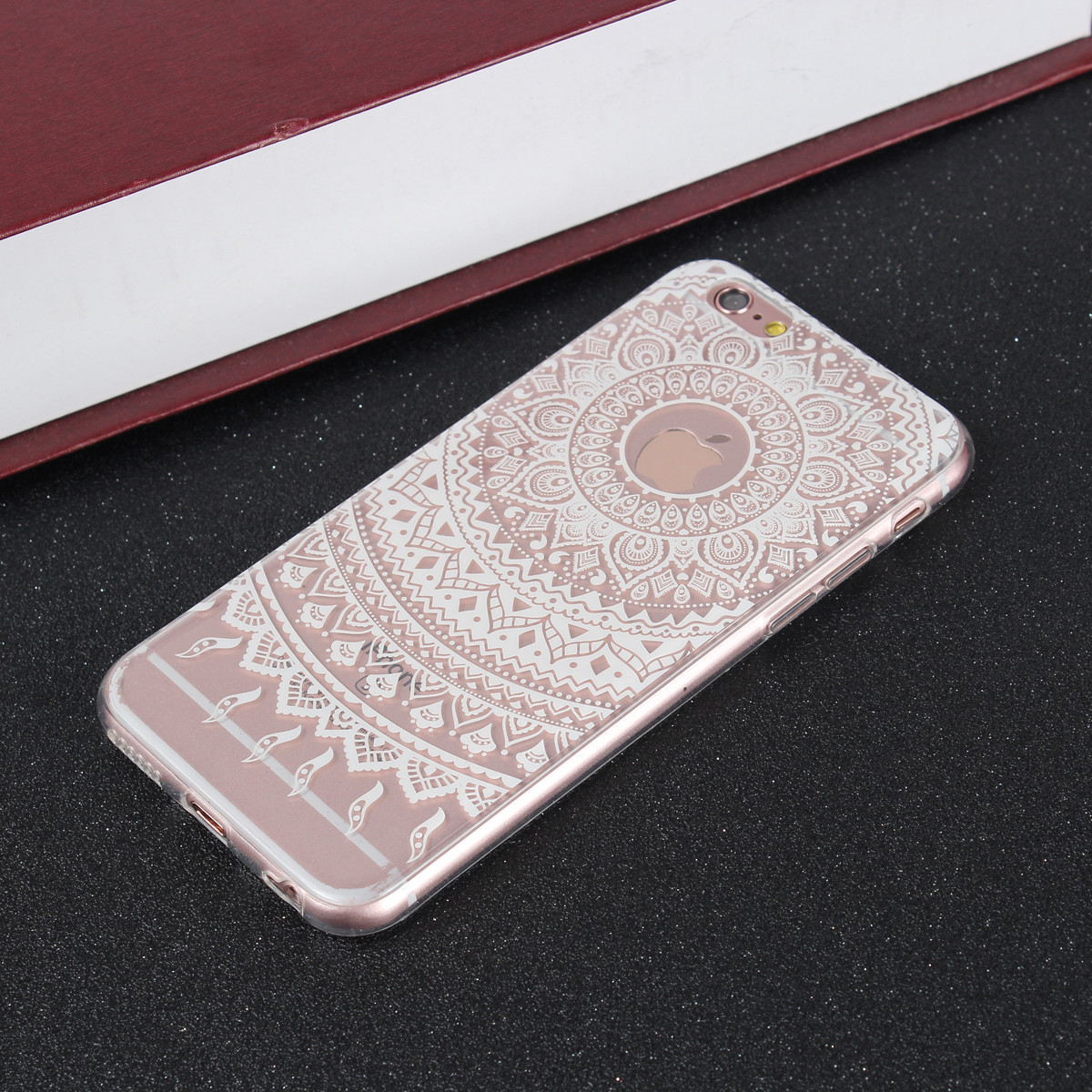 Alppe iPhone 6 6s 7 8 Plus 5s 5se Mandala pattern transparent hard PC ultra-thin shockproof cover