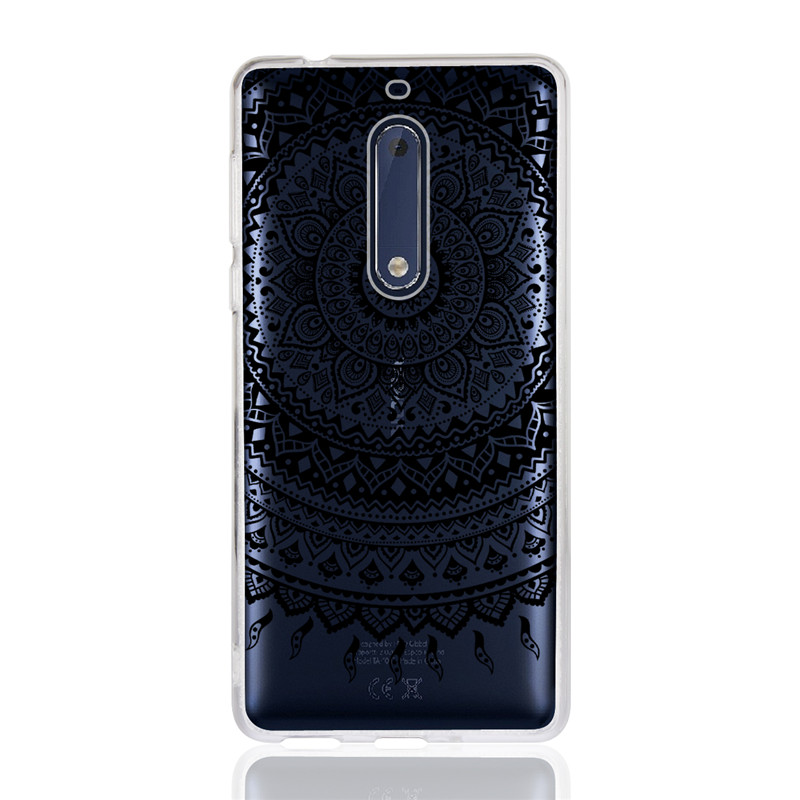 Nokia 5/Nokia 6/Nokia 8 Cases ,Mandala pattern transparent hard PC ultra-thin shockproof cover