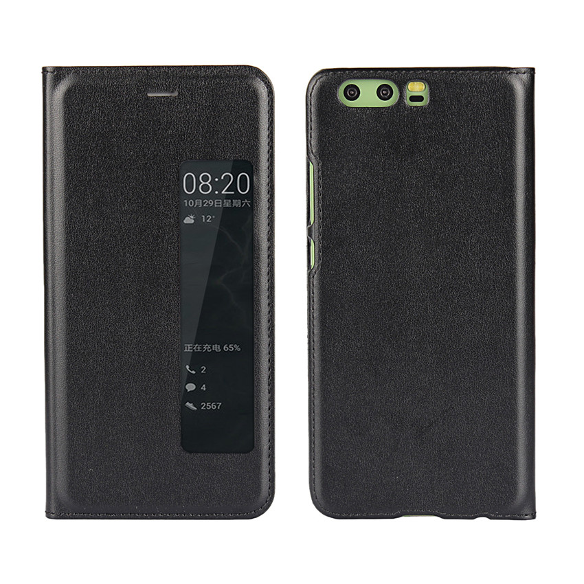 Huawei P10 Plus P9 Plus P9 P10 P8 Lite Case[visual window]Shockproof Flip Leather Covers