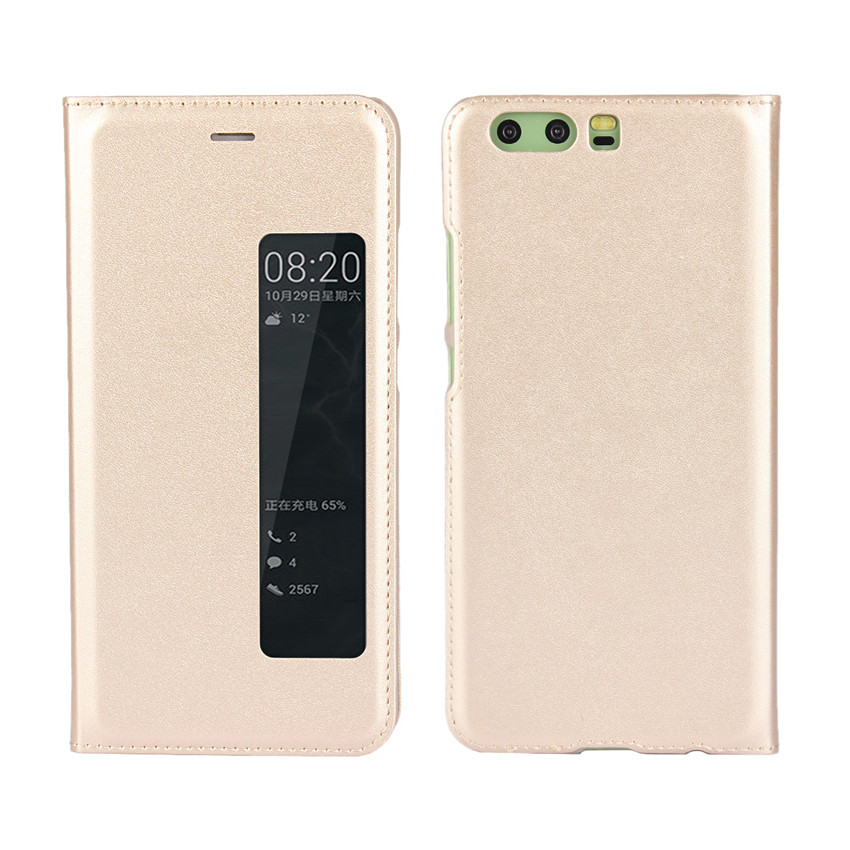 Huawei P10 Plus P9 Plus P9 P10 P8 Lite Case[visual window]Shockproof Flip Leather Covers