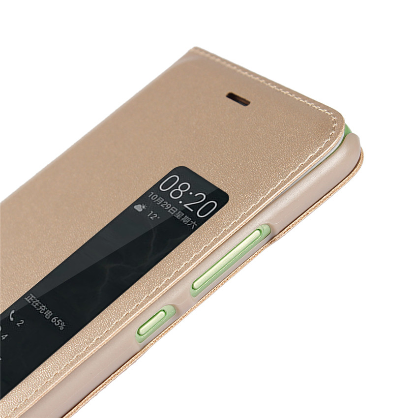 Huawei P10 Plus P9 Plus P9 P10 P8 Lite Case[visual window]Shockproof Flip Leather Covers