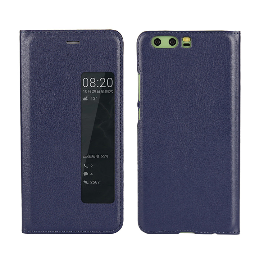 Huawei P10 Plus P9 Plus P9 P10 P8 Lite Case[visual window]Shockproof Flip Leather Covers