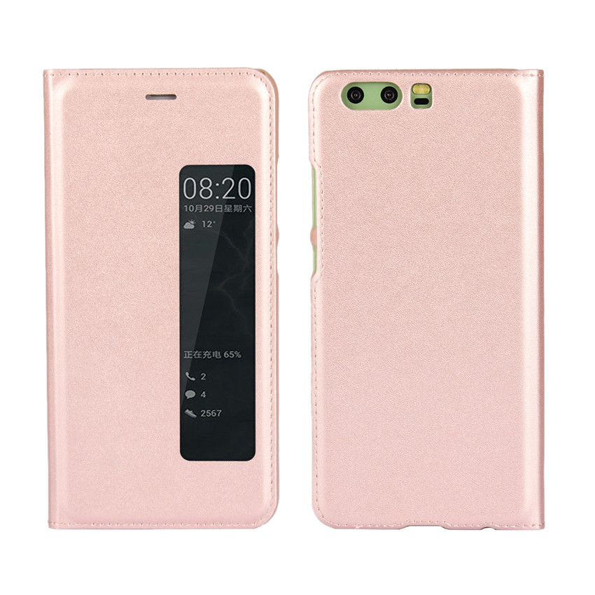 Huawei P10 Plus P9 Plus P9 P10 P8 Lite Case[visual window]Shockproof Flip Leather Covers