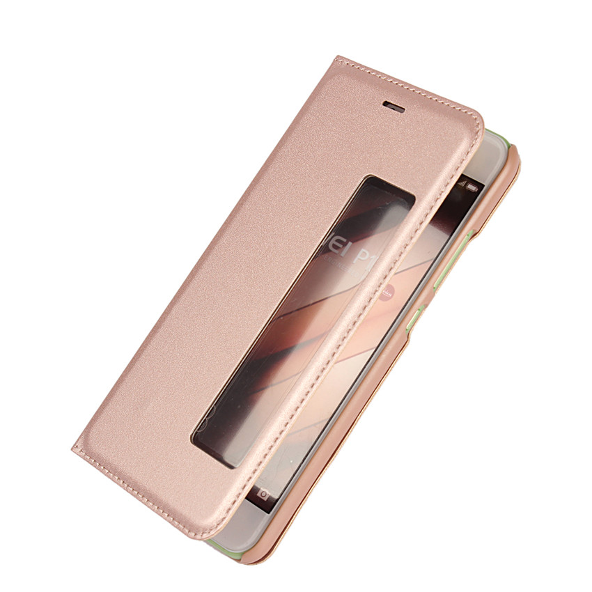 Huawei P10 Plus P9 Plus P9 P10 P8 Lite Case[visual window]Shockproof Flip Leather Covers