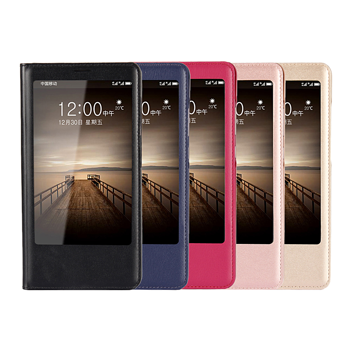 Huawei Mate 9 Mate 8 Mate 10 Pro Nova 2 Plus [visual window]Shockproof Flip Leather Cover