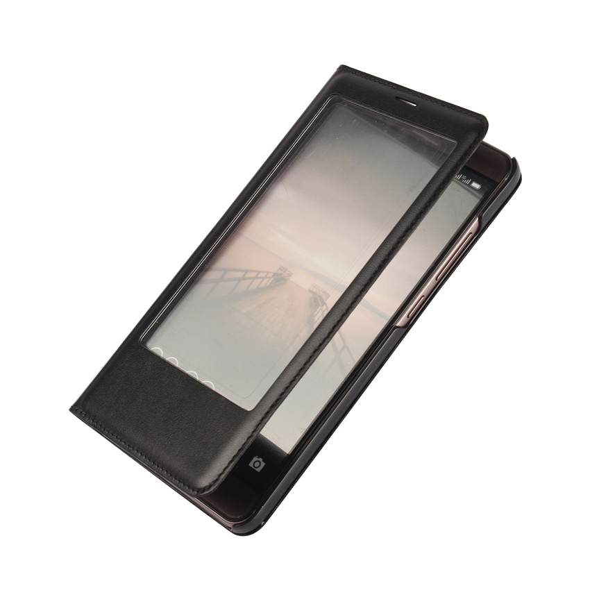Huawei Mate 9 Mate 8 Mate 10 Pro Nova 2 Plus [visual window]Shockproof Flip Leather Cover