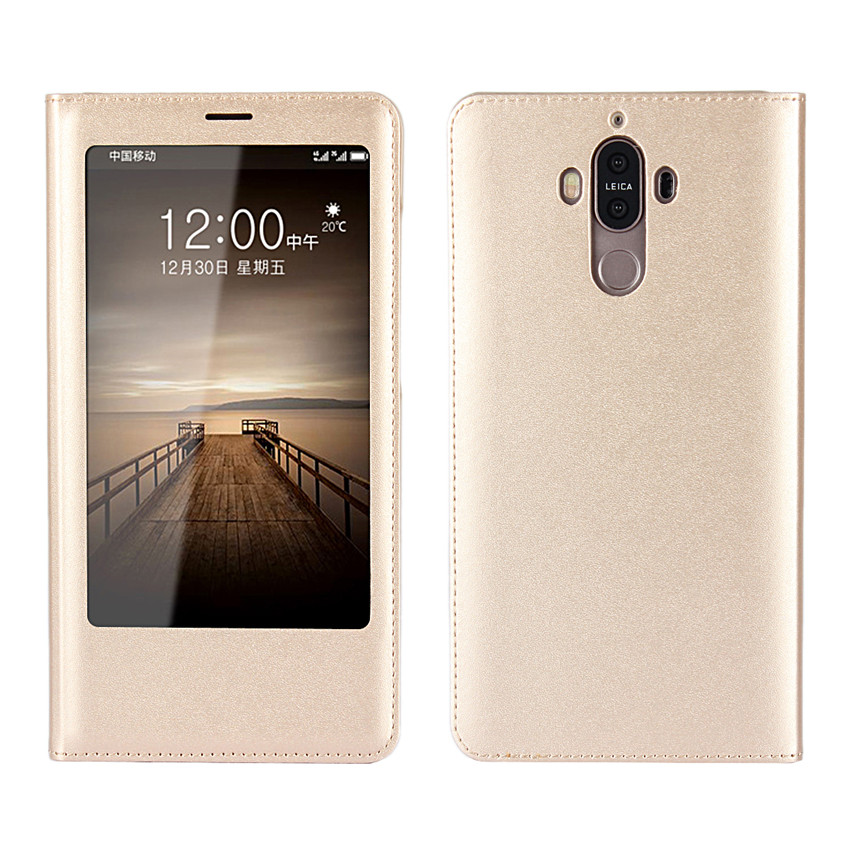 Huawei Mate 9 Mate 8 Mate 10 Pro Nova 2 Plus [visual window]Shockproof Flip Leather Cover