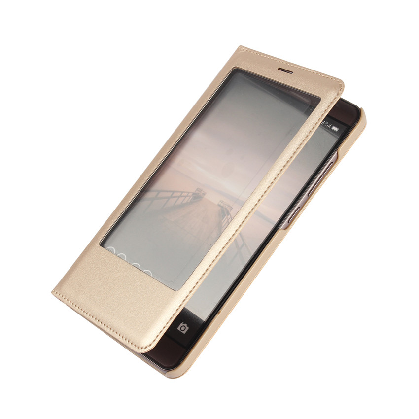 Huawei Mate 9 Mate 8 Mate 10 Pro Nova 2 Plus [visual window]Shockproof Flip Leather Cover