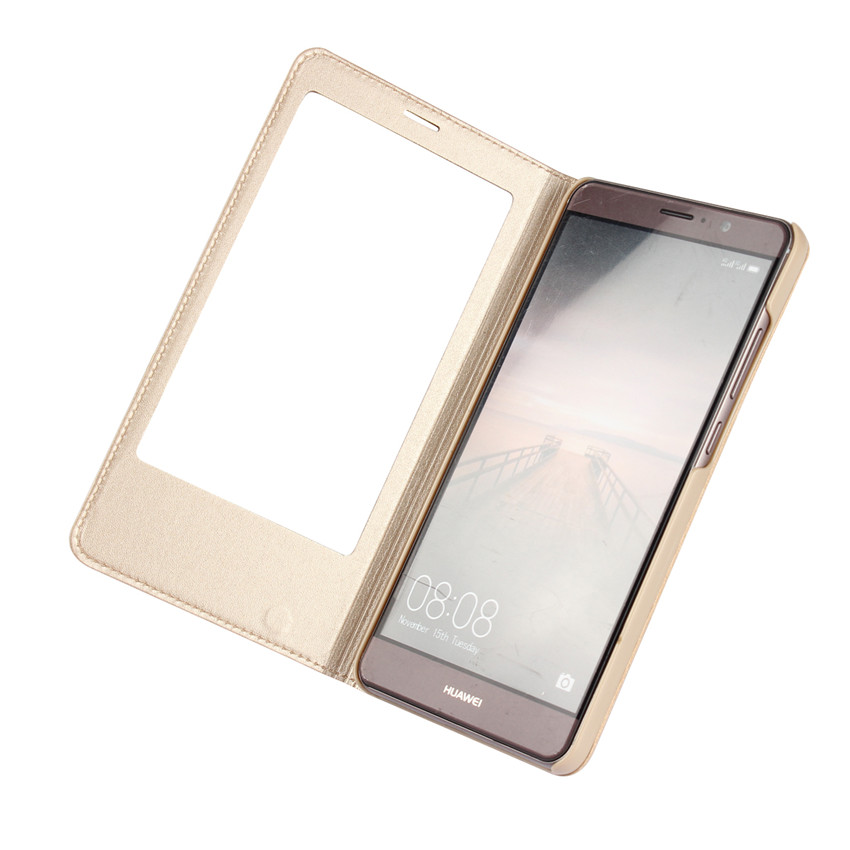 Huawei Mate 9 Mate 8 Mate 10 Pro Nova 2 Plus [visual window]Shockproof Flip Leather Cover