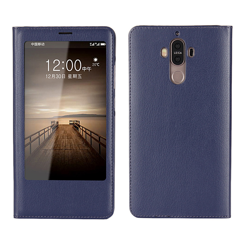 Huawei Mate 9 Mate 8 Mate 10 Pro Nova 2 Plus [visual window]Shockproof Flip Leather Cover