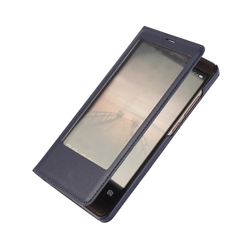 Huawei Mate 9 Mate 8 Mate 10 Pro Nova 2 Plus [visual window]Shockproof Flip Leather Cover