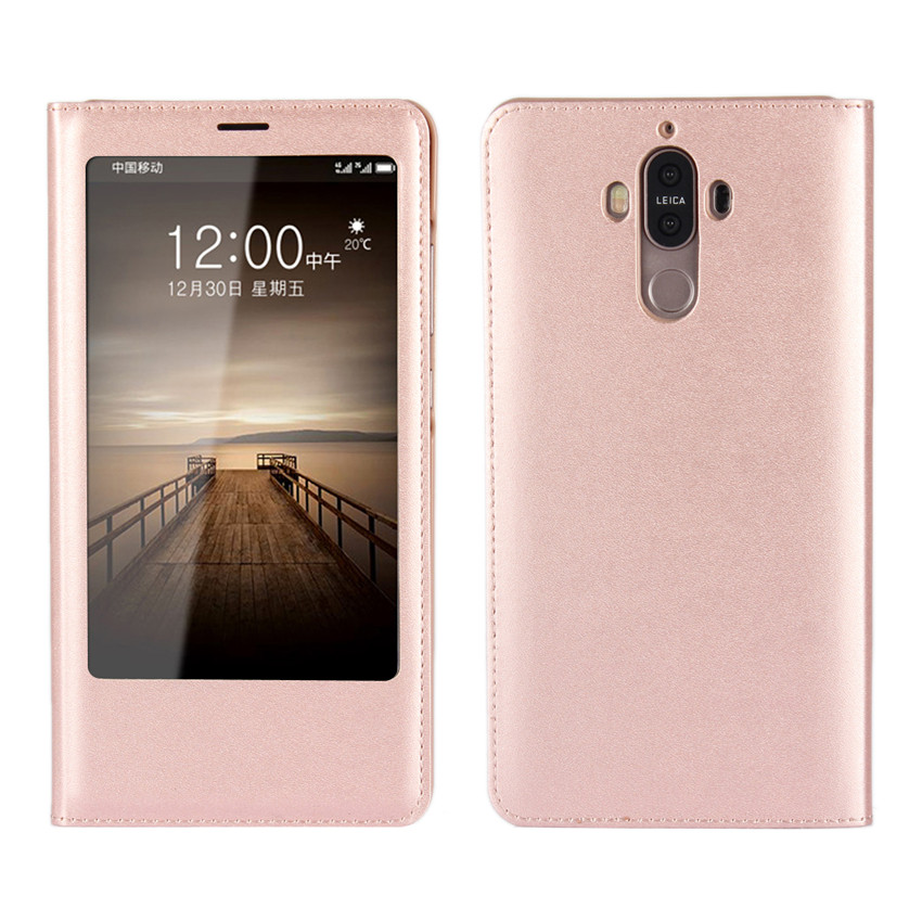 Huawei Mate 9 Mate 8 Mate 10 Pro Nova 2 Plus [visual window]Shockproof Flip Leather Cover