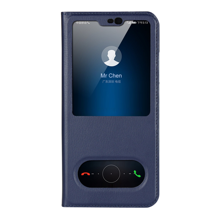 Huawei honor 10 honor V9 Plya honor 8 Lite Case[visual window]Shockproof Flip Leather Case