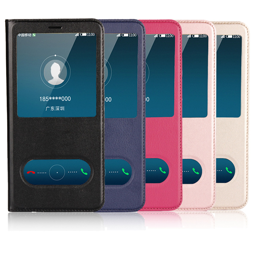 Huawei honor 7X honor 6X 5X 4X honor 6A 5A Case[visual window]Shockproof Flip Leather Cover
