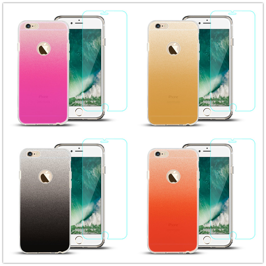 Apple iPhone 6 6s 7 8 Plus 5s Luxury flash back case ultra-thin anti-fall anti-skid Protective Case