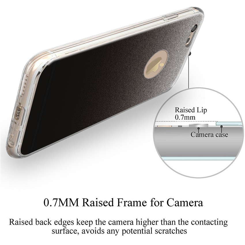 Apple iPhone 6 6s 7 8 Plus 5s Luxury flash back case ultra-thin anti-fall anti-skid Protective Case