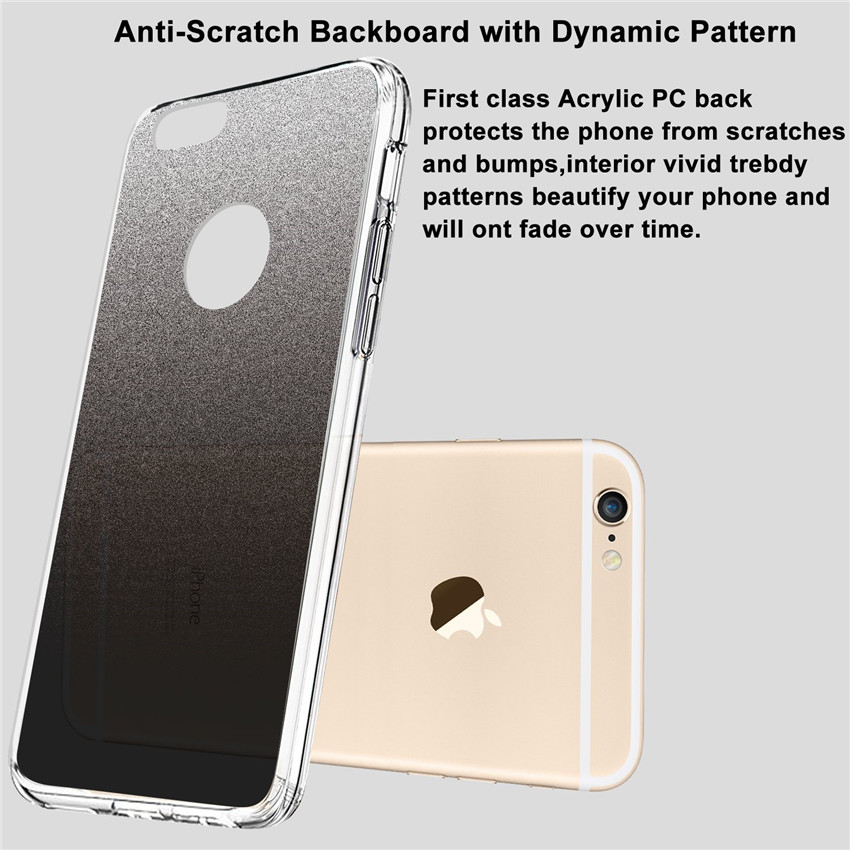 Apple iPhone 6 6s 7 8 Plus 5s Luxury flash back case ultra-thin anti-fall anti-skid Protective Case