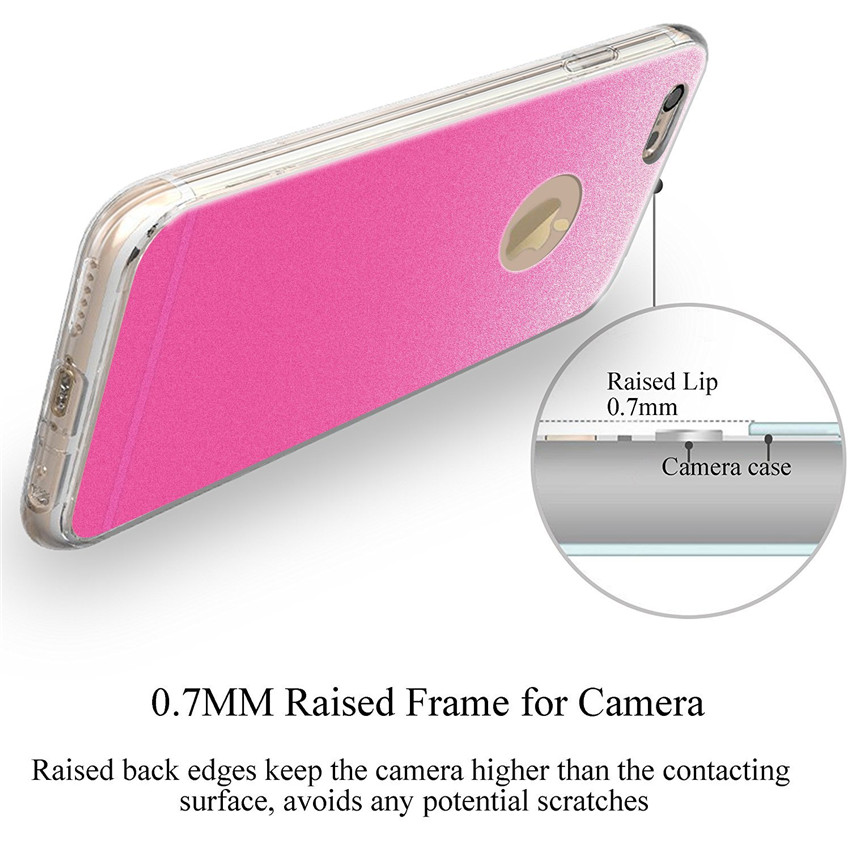 Apple iPhone 6 6s 7 8 Plus 5s Luxury flash back case ultra-thin anti-fall anti-skid Protective Case