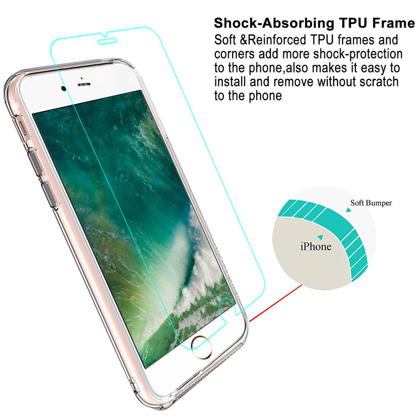 Apple iPhone 6 6s 7 8 Plus 5s Luxury flash back case ultra-thin anti-fall anti-skid Protective Case