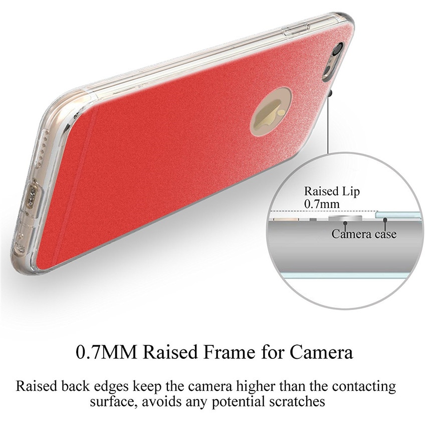 Apple iPhone 6 6s 7 8 Plus 5s Luxury flash back case ultra-thin anti-fall anti-skid Protective Case