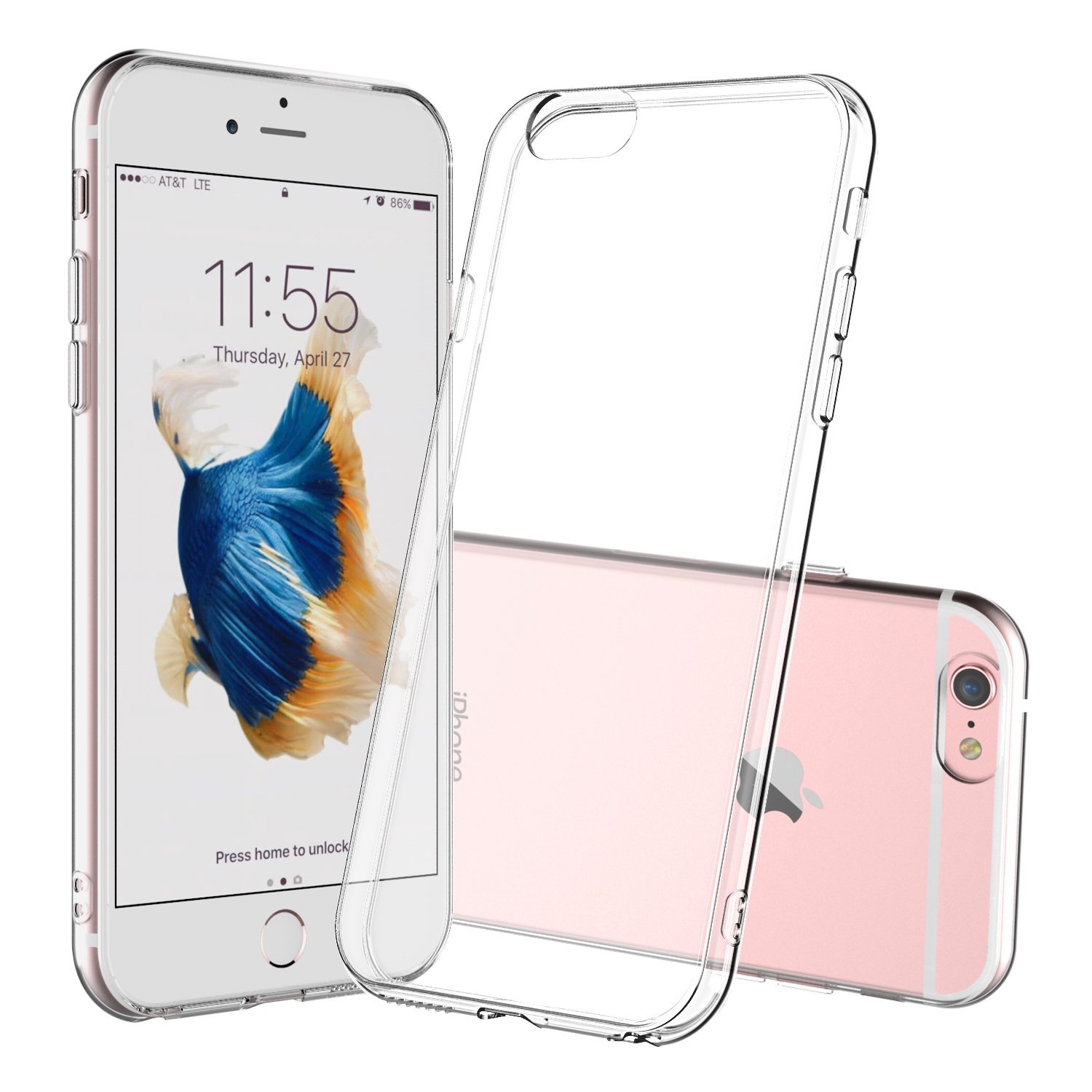 Apple iPhone 6 6s 7 8 Plus 5s iPhone X Xs max XR Anti-fall[transparent]TPU rubber protective Case