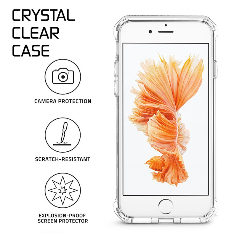 iPhone 6 6s 7 8 Plus 5s iPhone X Xs max XR Case Anti-fall[transparent]TPU rubber protective cover