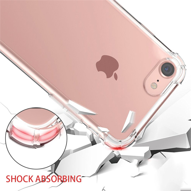 iPhone 6 6s 7 8 Plus 5s iPhone X Xs max XR Case Anti-fall[transparent]TPU rubber protective cover